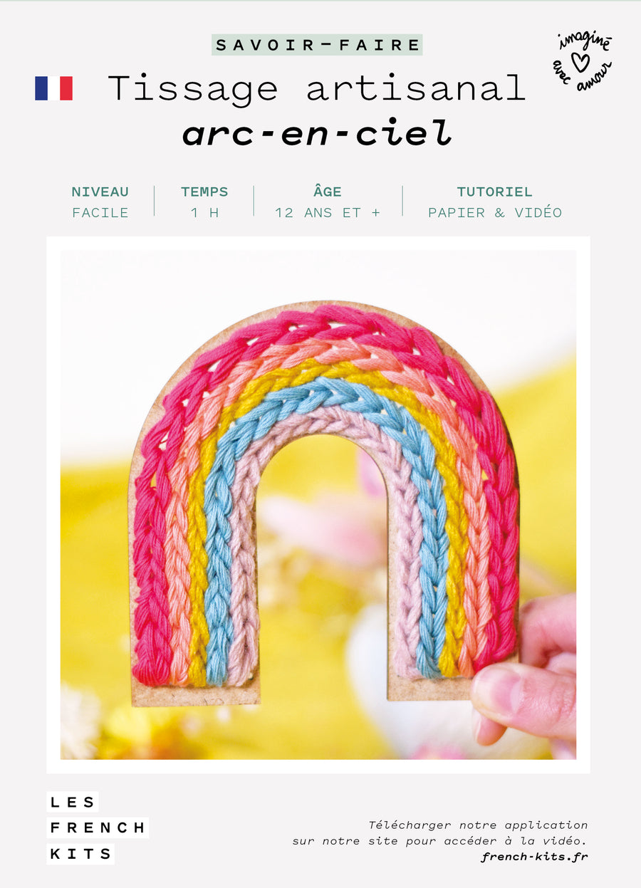 kit tissage artisanal arc-en-ciel