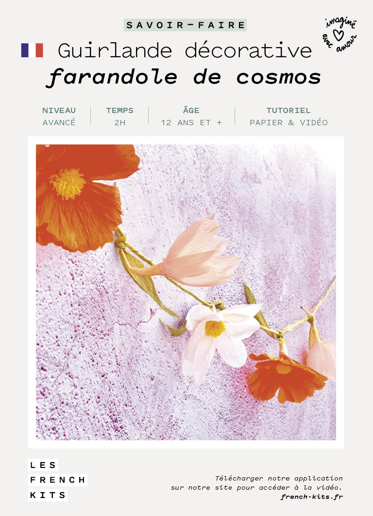 Kit Art Floral "Guirlande décorative" - Farandole de cosmos