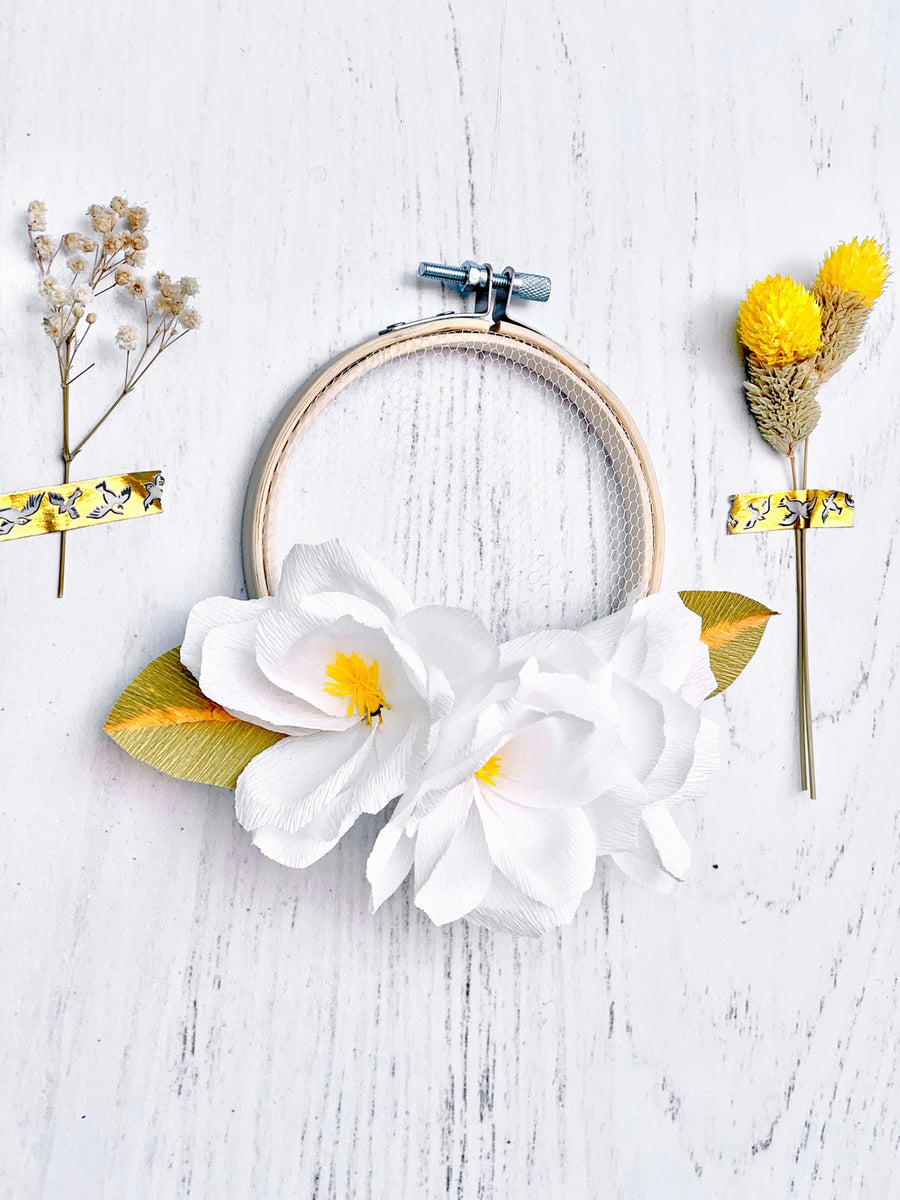 Kit Art Floral "Décoration murale" - Eglantines