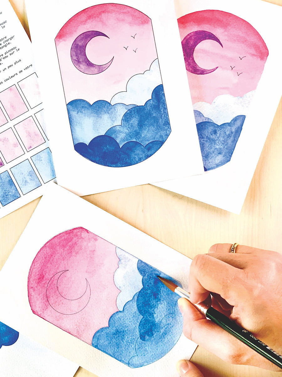 Kit Aquarelle Artisanale "Vue du ciel"