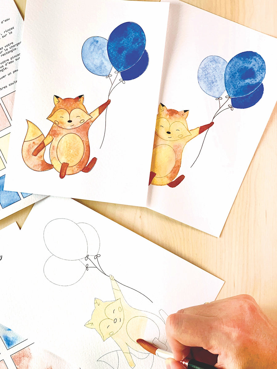 Kit Aquarelle Artisanale "Joli Petit Renard"