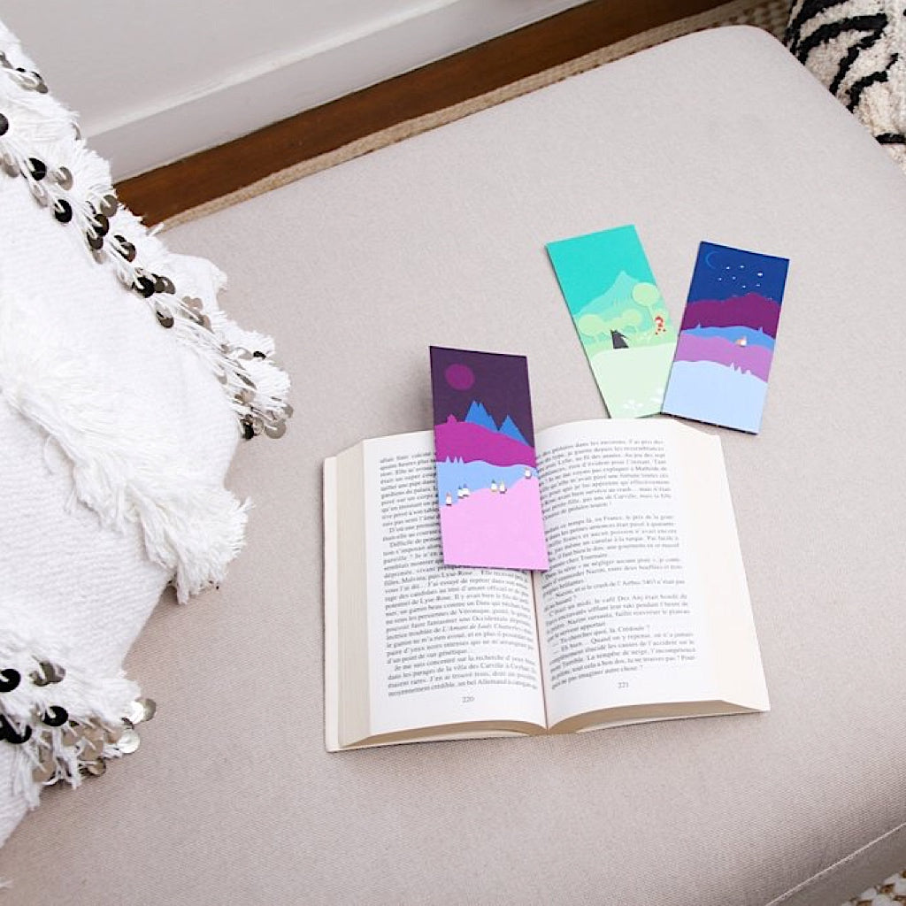 Kit to create 4 paper fairy tale bookmarks