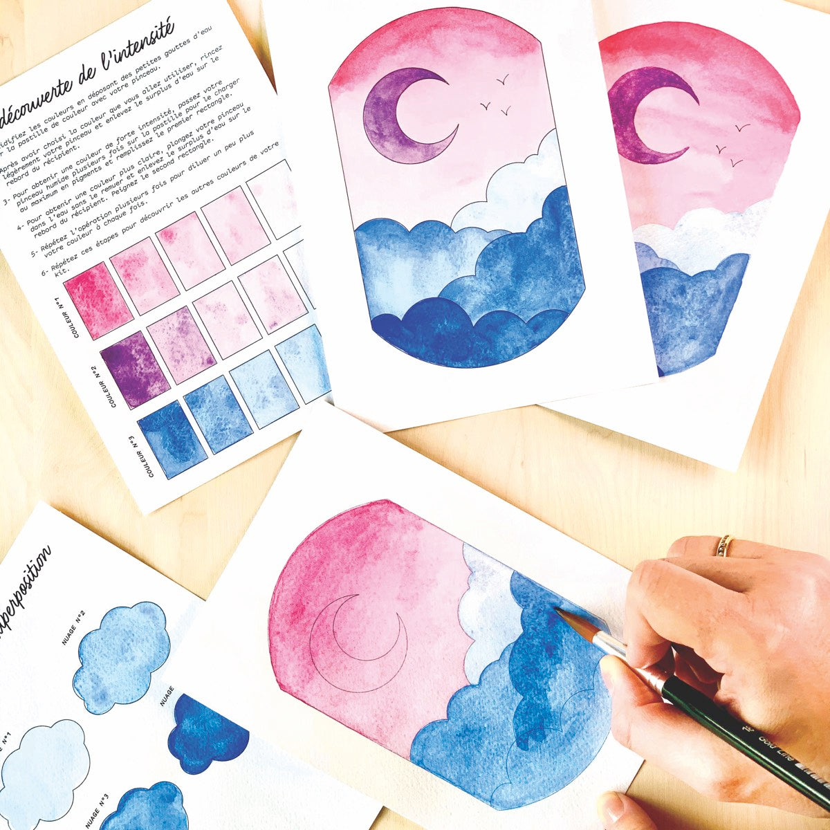 Kit Aquarelle Artisanale "Vue du ciel"