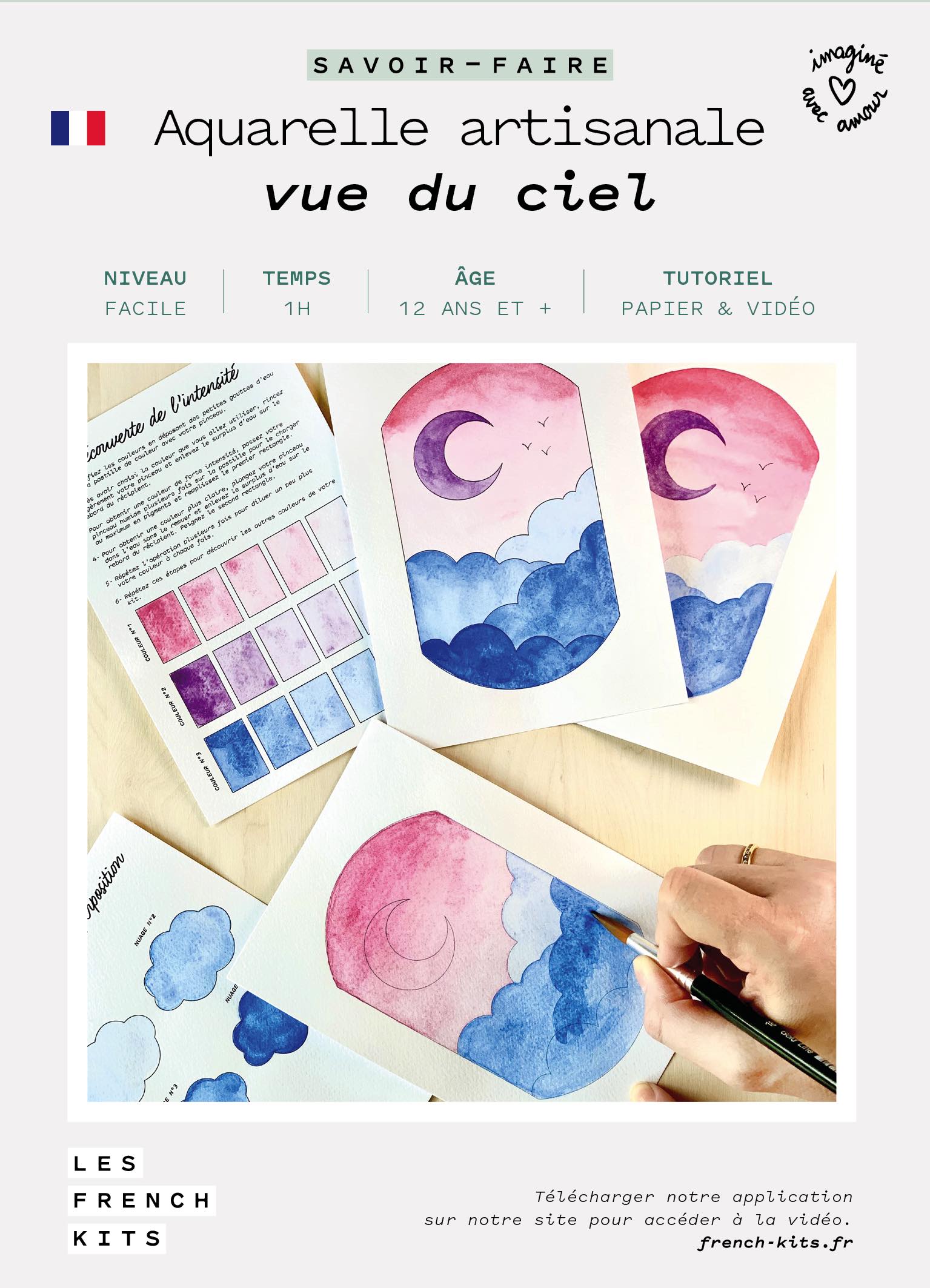 Kit Aquarelle Artisanale "Vue du ciel"