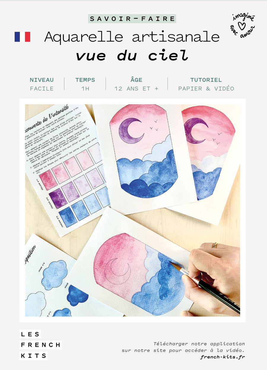 Kit Aquarelle Artisanale "Vue du ciel"