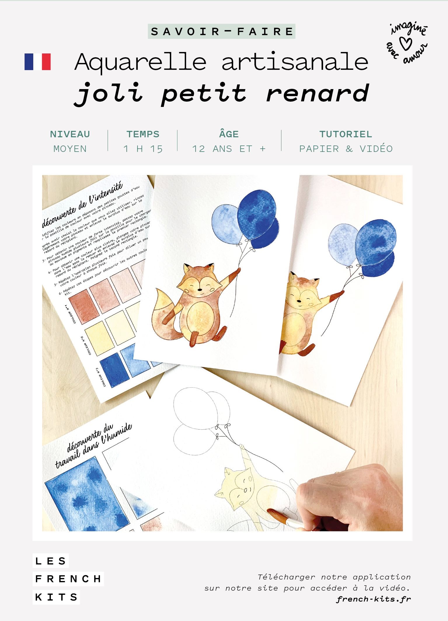 Kit Aquarelle Artisanale "Joli Petit Renard"